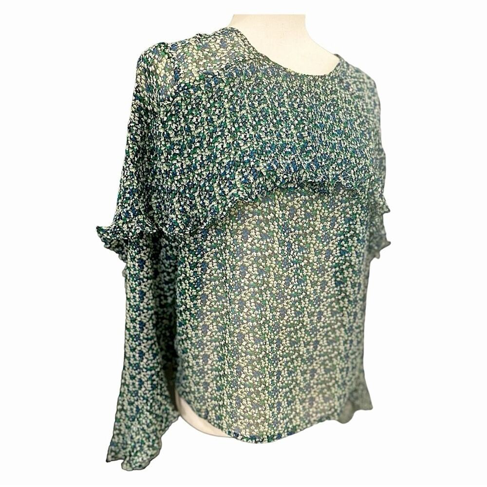 Sunday In Brooklyn - Anthropologie - Forget Not Ruffle Cascading Floral Shirt